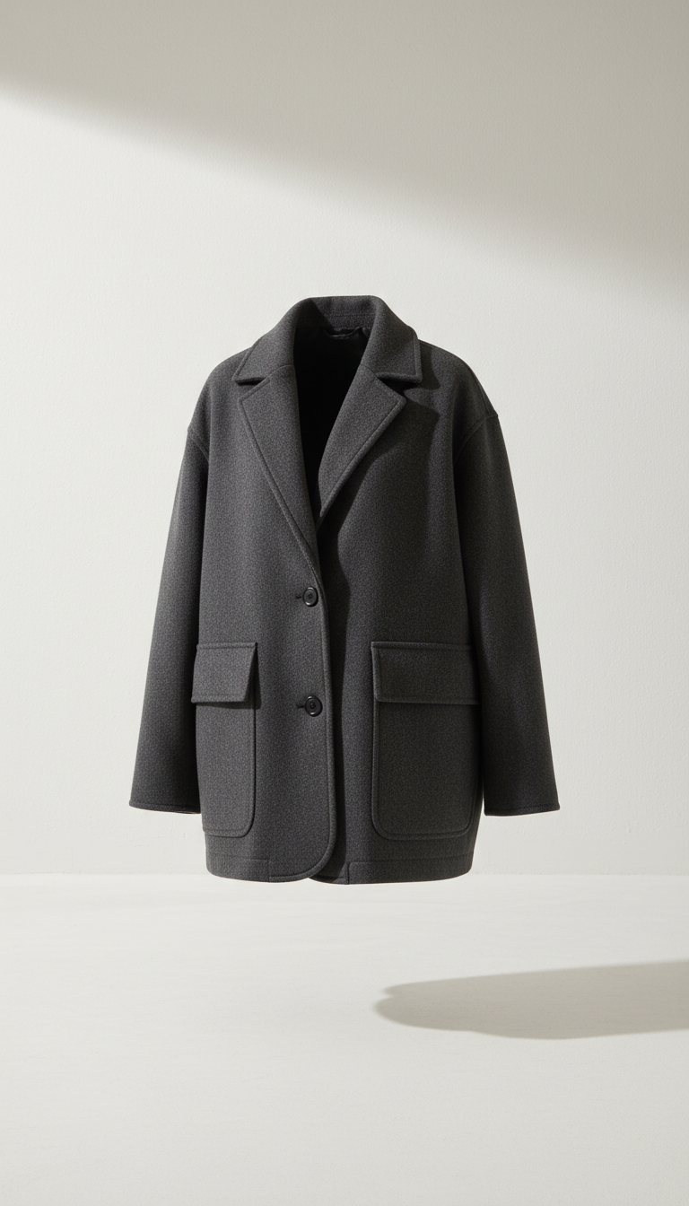 Deep Charcoal oversized jacket