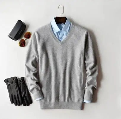 Men Cashmere Sweater Autumn Winter Soft Warm Jersey Jumper Robe Hombre Pull Homme Hiver Pullover V-Neck O-Neck Knitted Sweaters