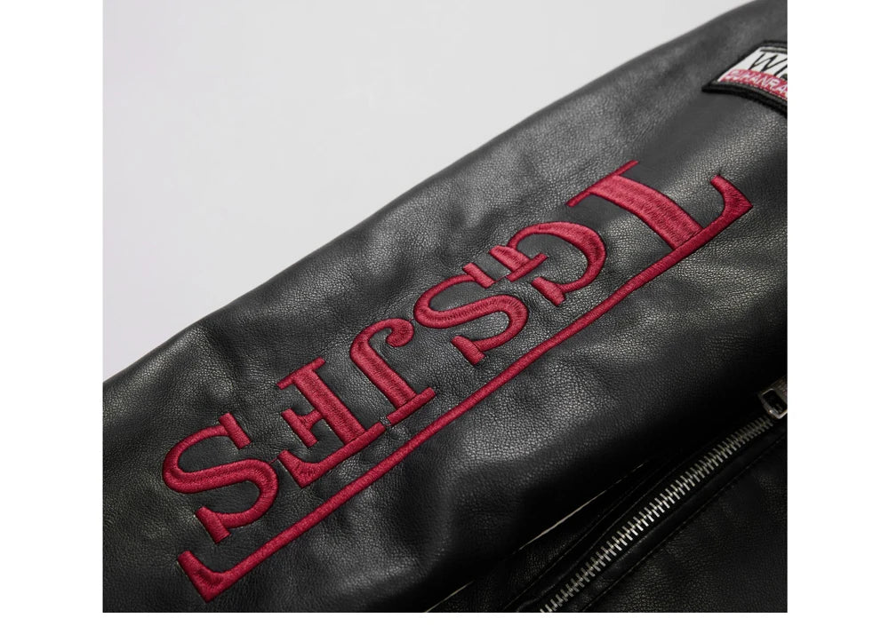 Spring Autumn Men's PU Leather Jackets Fashion Man Embroidery Motorcycle Moto Coats Man Windbreaker Zipper Leather Jackets