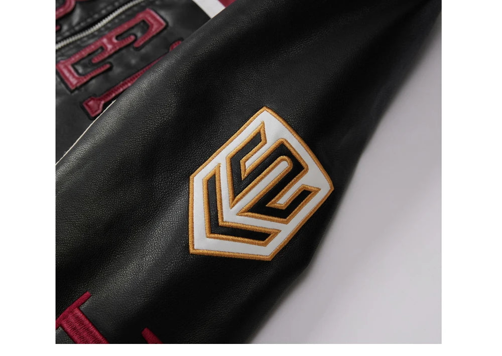 Spring Autumn Men's PU Leather Jackets Fashion Man Embroidery Motorcycle Moto Coats Man Windbreaker Zipper Leather Jackets