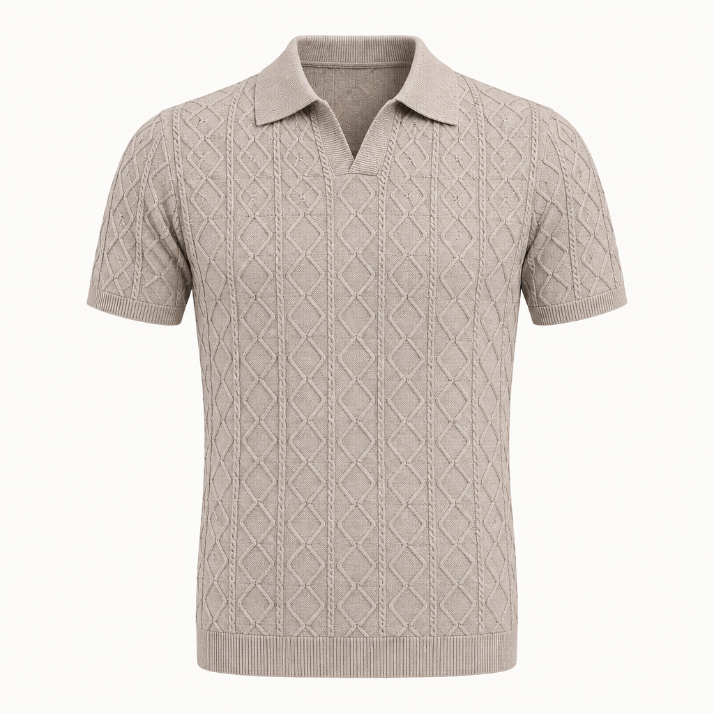 Polo Premium à Motifs Texturés