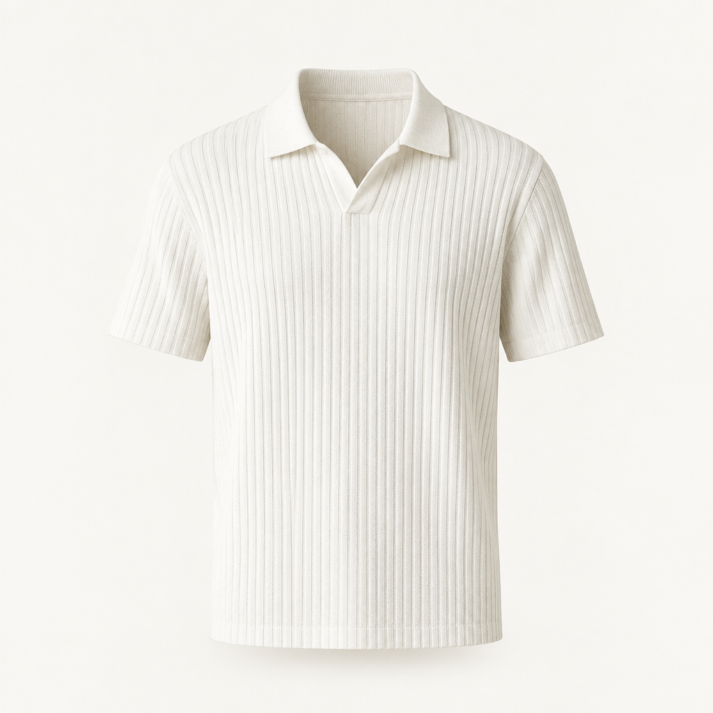 Polo Premium à Texture Côtelée